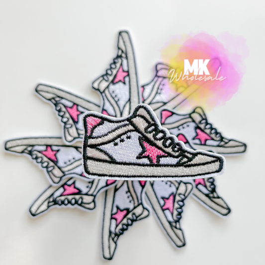 Hat Patch- Embroidered Star Sneaker