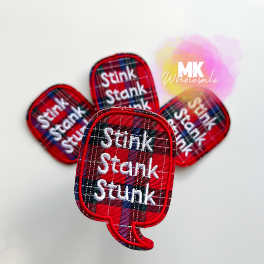Hat Patch- Embroidered Stink Stank Stunk