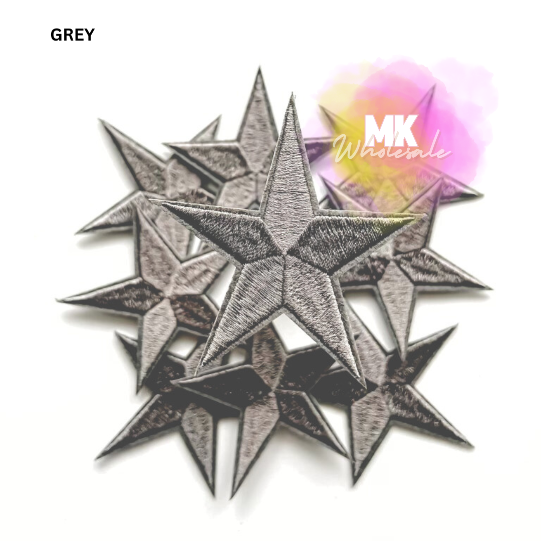 Hat Patch- Embroidered  "Pointed STARS"