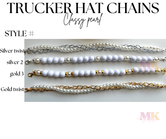 Trucker Hat Chain Classy Pearl