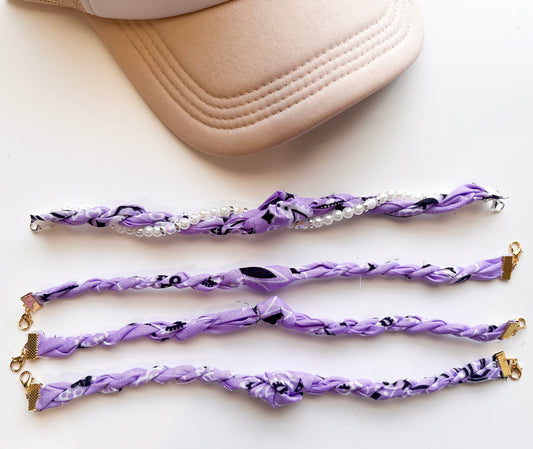 Lavender Twist Bandana Trucker Hat Chain