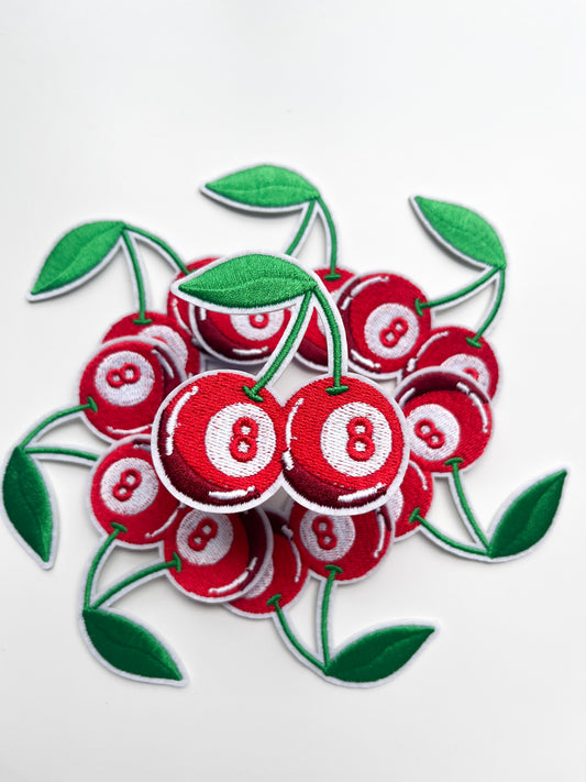 8 Ball Cherry Hat Patch