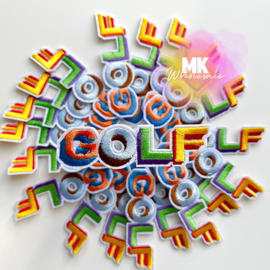 Hat Patch- Embroidered "GOLF"