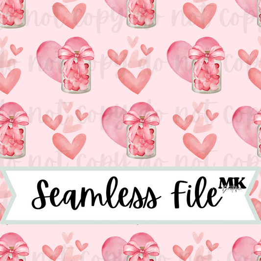 Valentine Heart Jar Seamless File