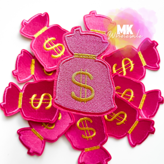 Hat Patch- Pink Money Bag