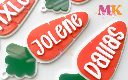 Custom Carrot Name Tags - Wholesale