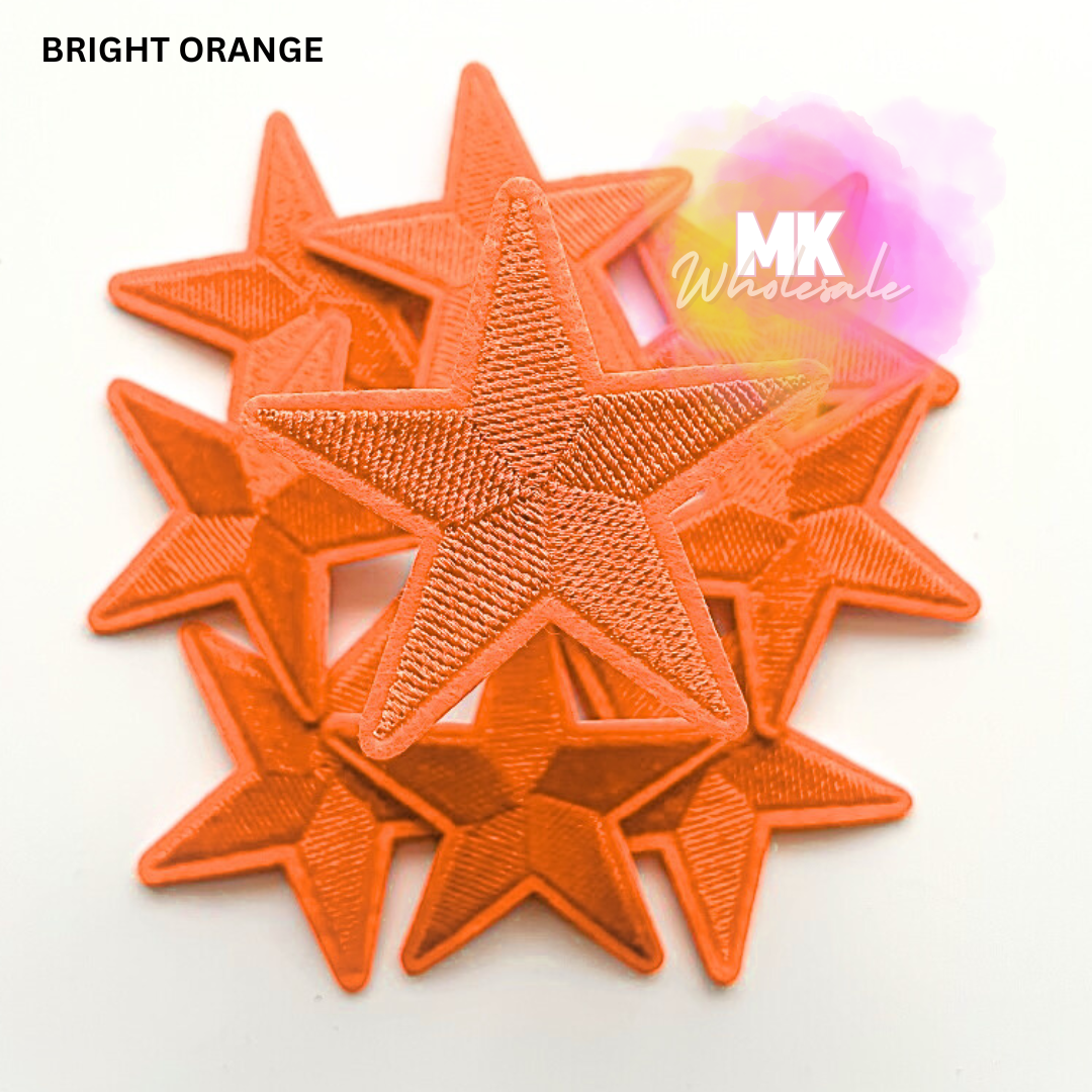Hat Patch- Embroidered  "Rounded STARS"
