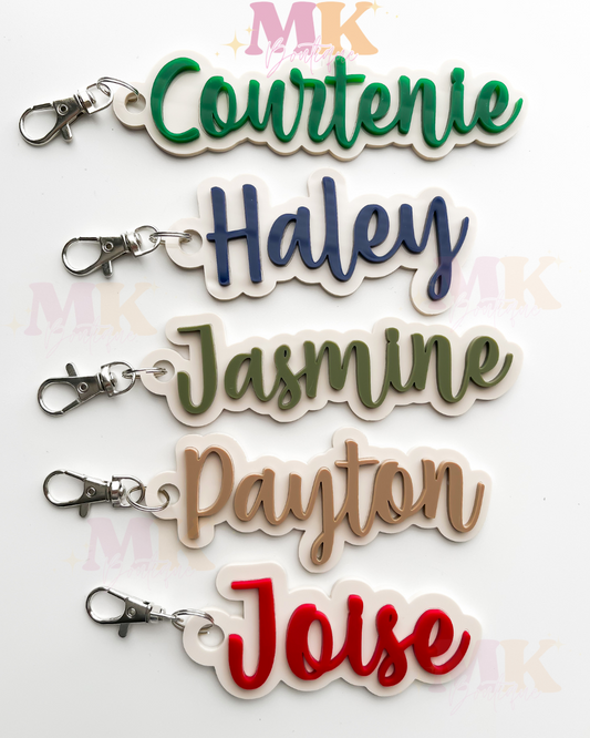 Offset name Keychain-Wholesale