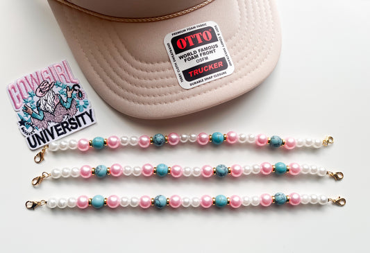 Pink/Teal Pretty Western Trucker Hat Chain