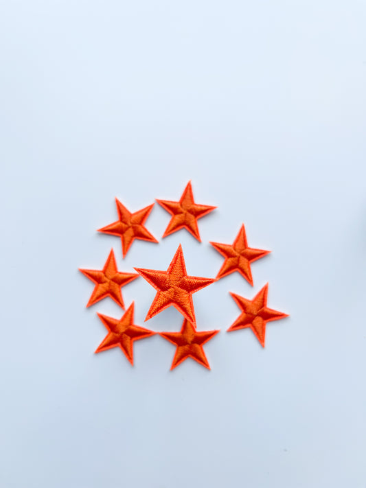 Tiny Star Hat Patch- Orange