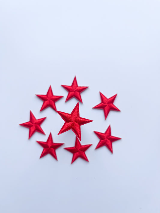 Tiny Star Hat Patch- Red