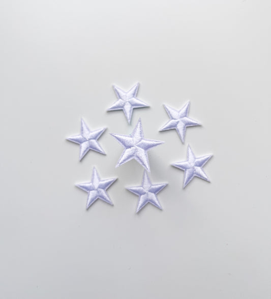 Tiny Star Hat Patch- White