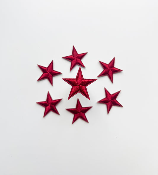 Tiny Star Hat Patch- Maroon