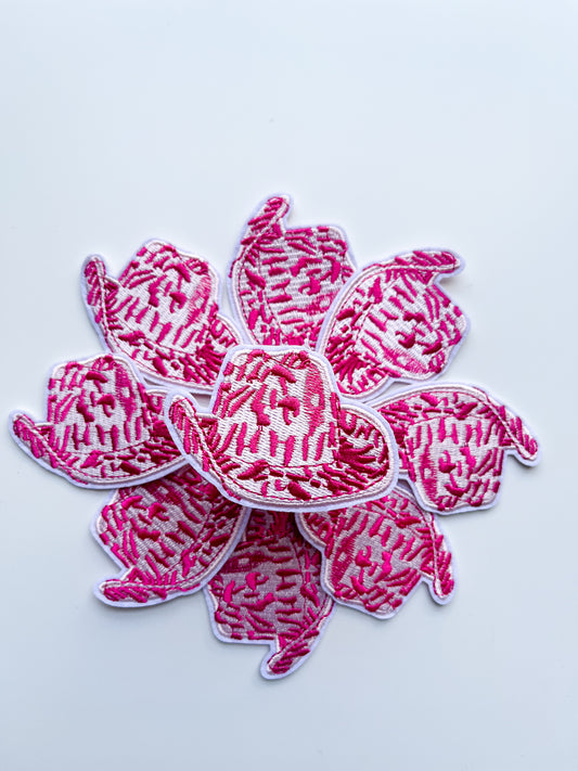 Pink Cowboy Hat Patch