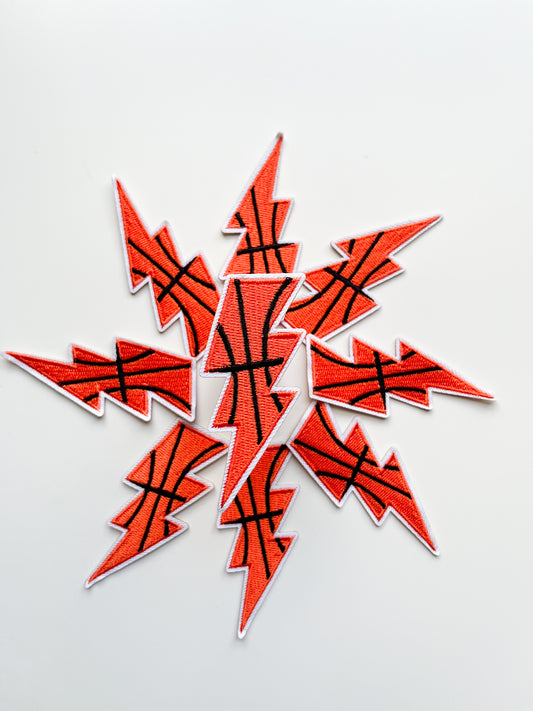 Basketball Lightning Bolt Hat Patch