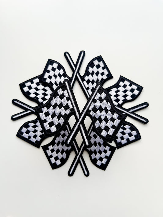 Checkered Race Flag Hat Patch