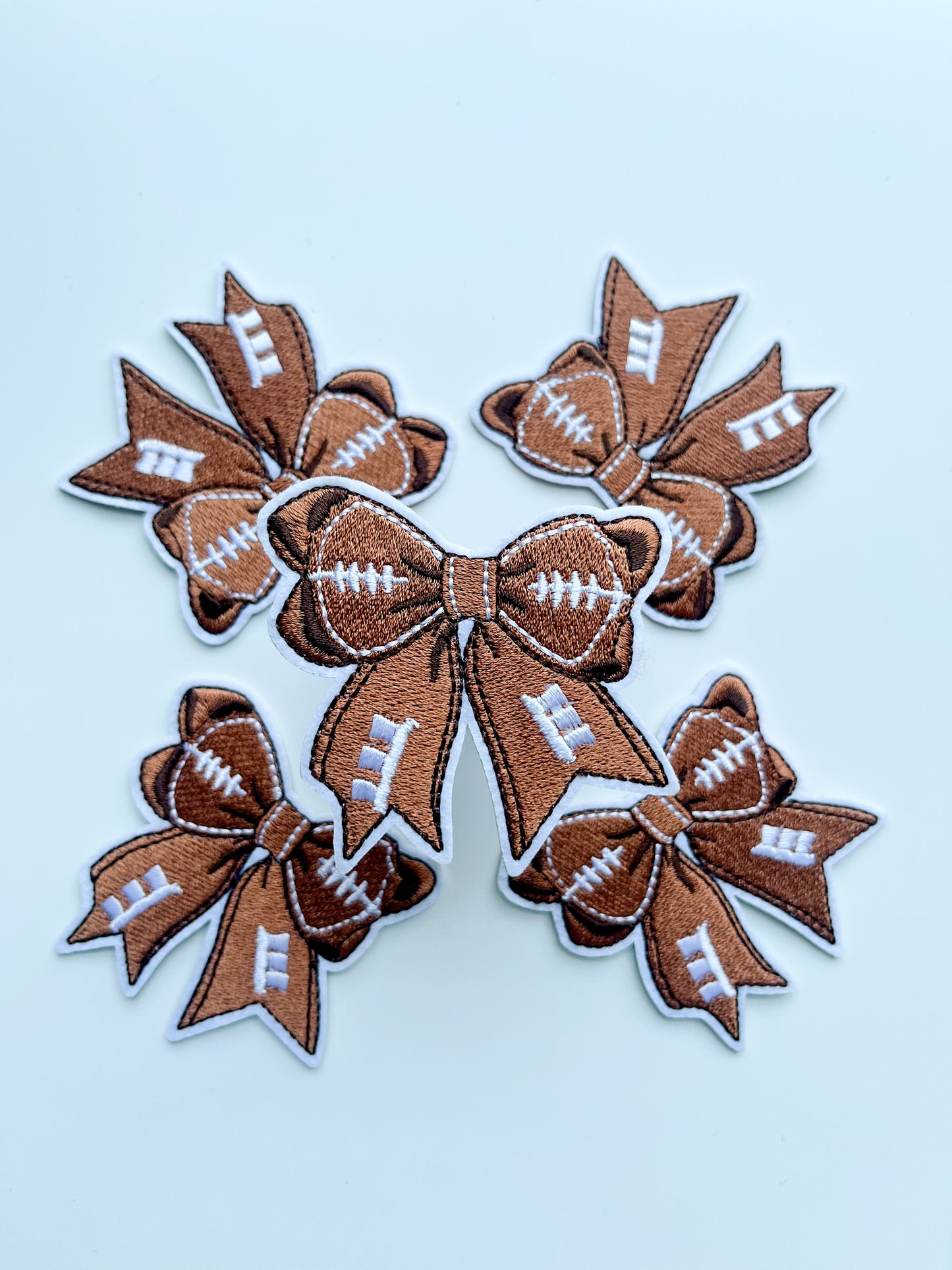 Football Laces Bow Hat Patch