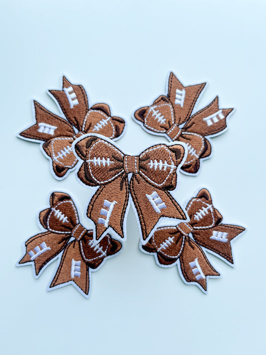 Football Laces Bow Hat Patch