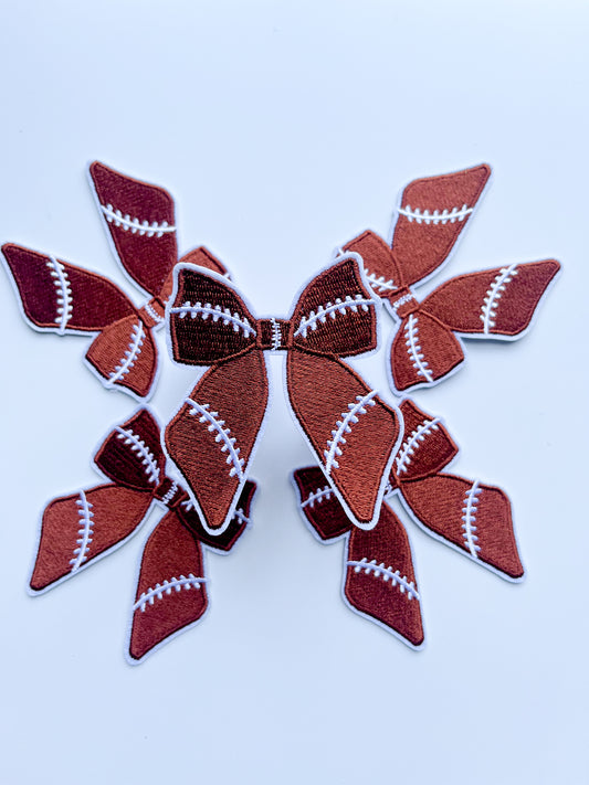 Football Bow Hat Patch