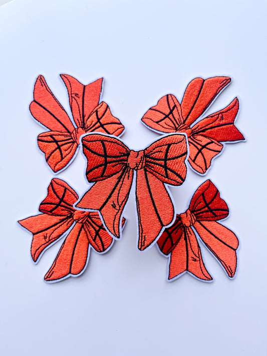 Basketball Bow Hat Patch