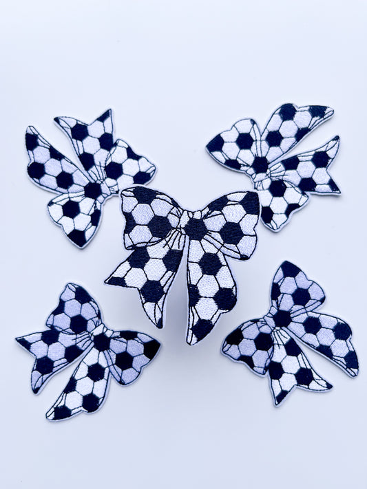Soccer Bow Hat Patch