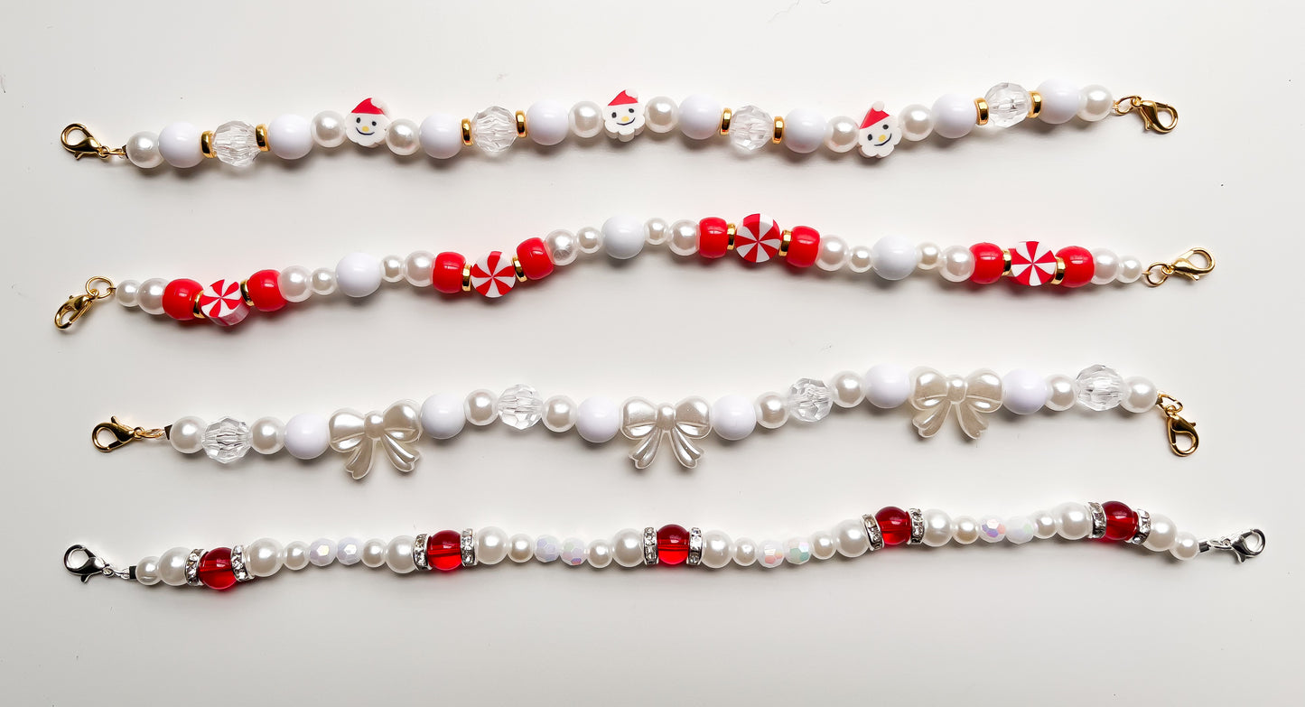 Red & White Christmas Trucker Hat Chain