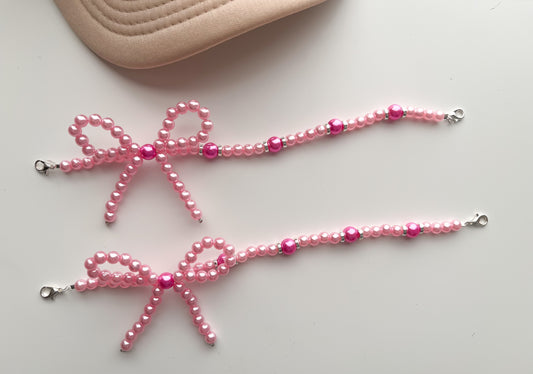 Trucker Hat Chain- Pink Bow Babe Hat Chain
