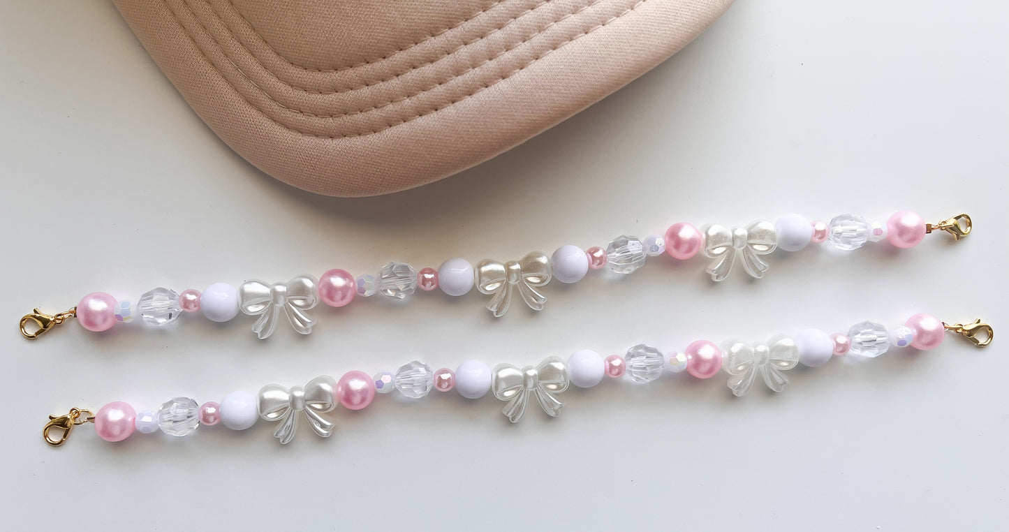 Pretty Pearl & Bows Valentines Trucker Hat Chain