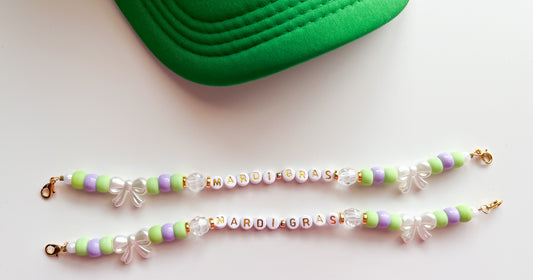 Mardi Gras Bow Trucker Hat Chain