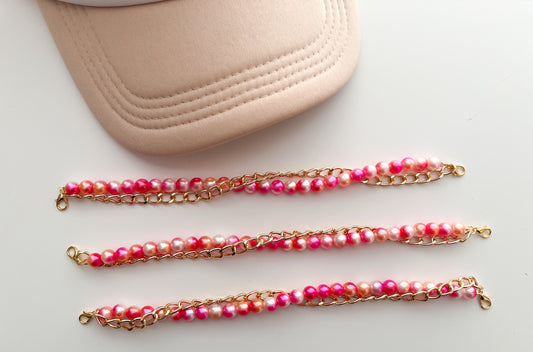 Pink Sherbert Twist Trucker Hat Chain