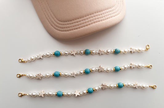 Turquoise and Stars Trucker Hat Chain