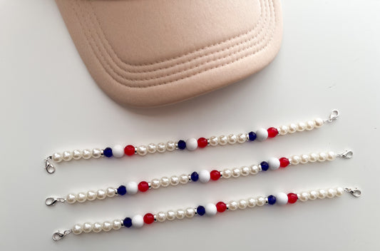 RWB/ Pearl Trucker Hat Chain