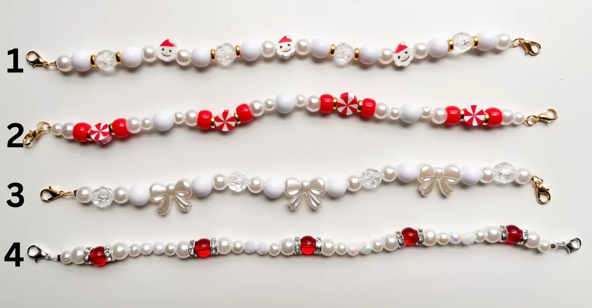 Red & White Christmas Trucker Hat Chain