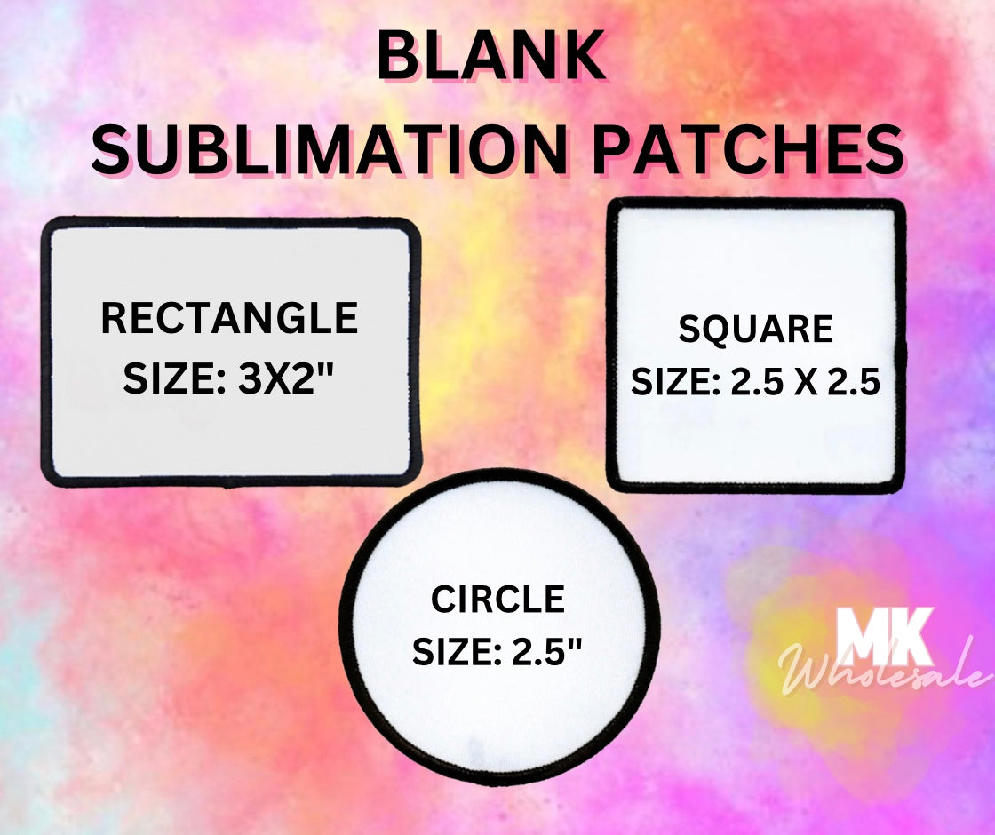 BLANK Sublimation Patches
