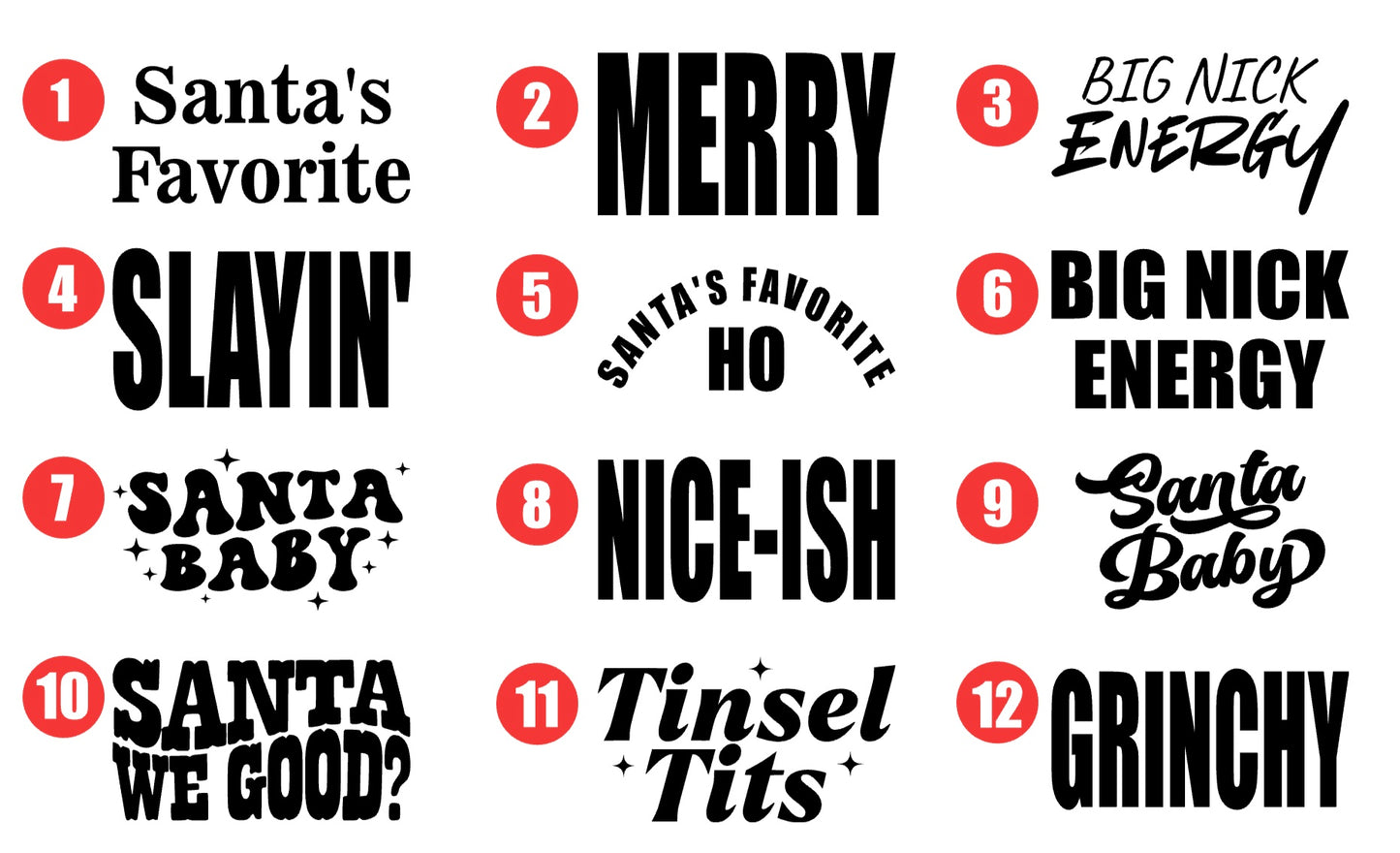 Christmas Puff Transfers