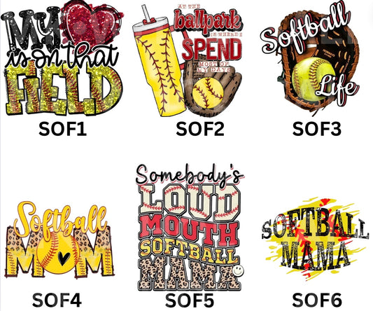 Hat Patch- Sublimation SOFTBALL SPORTS COLLECTION