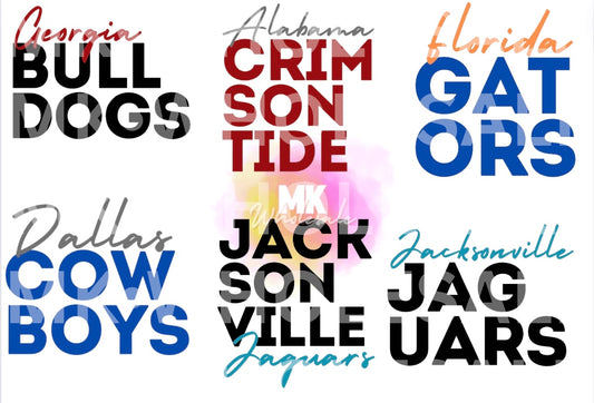 Hat Patch- Sublimation TEAM NAME COLLECTION