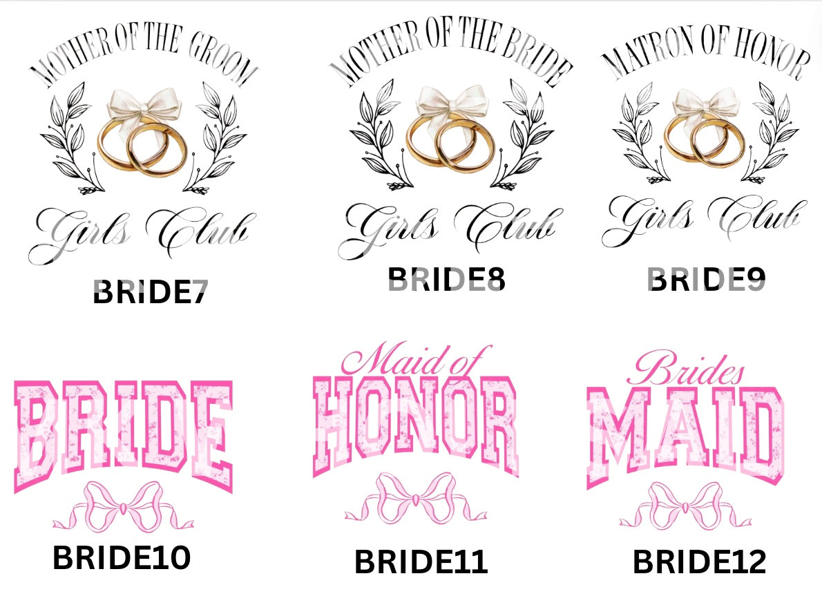 Hat Patch- Sublimation BRIDE COLLECTION