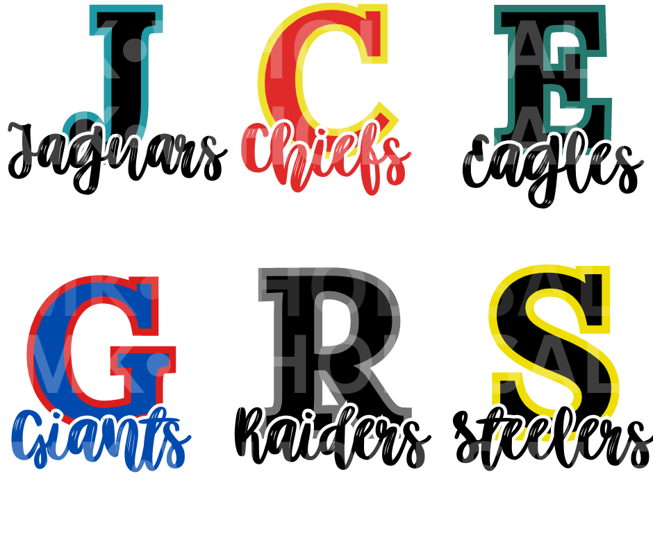 Hat Patch- Sublimation TEAM NAME MONOGRAM