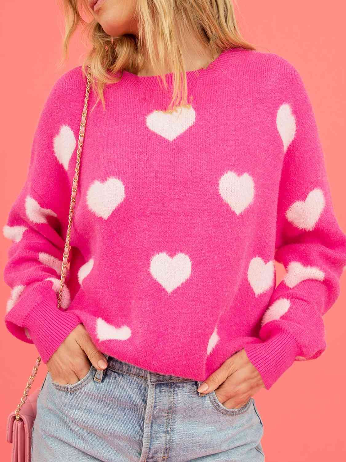 Little Pink Love Heart Sweater