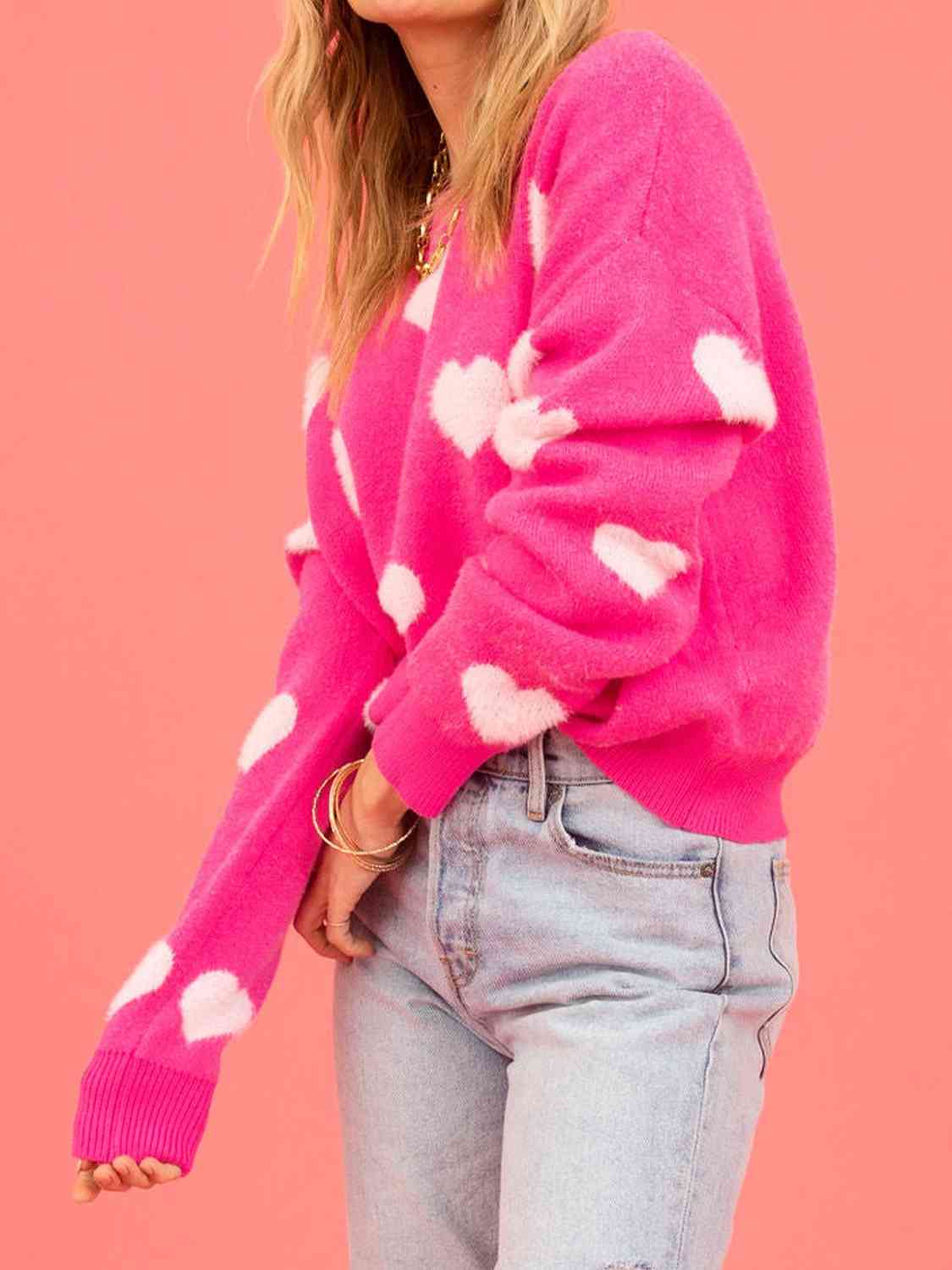 Little Pink Love Heart Sweater