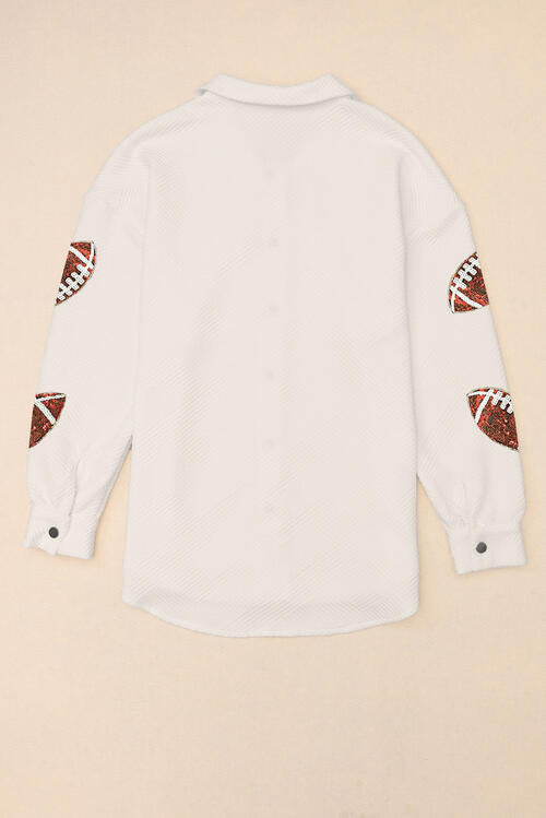Sequin Football Patch Jacket