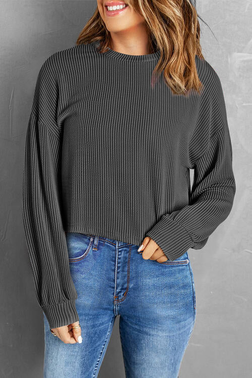 Ribbed Long Sleeve Top